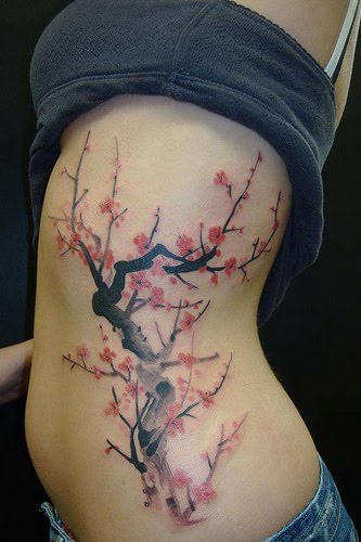 In these days cherry blossom tattoos designs have increased in popularity