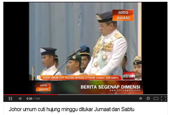 demi azi nur confirm johor cuti jumaat sabtu