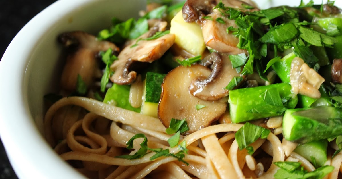 A Lunch of Whole Grain Noodles and Vegetables...