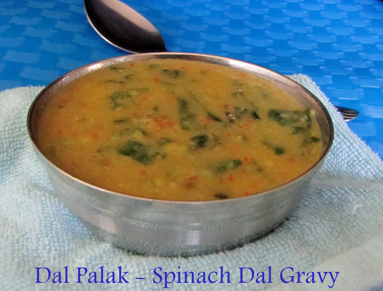 Dal Palak Spinach Dal Nithya's Nalabagam
