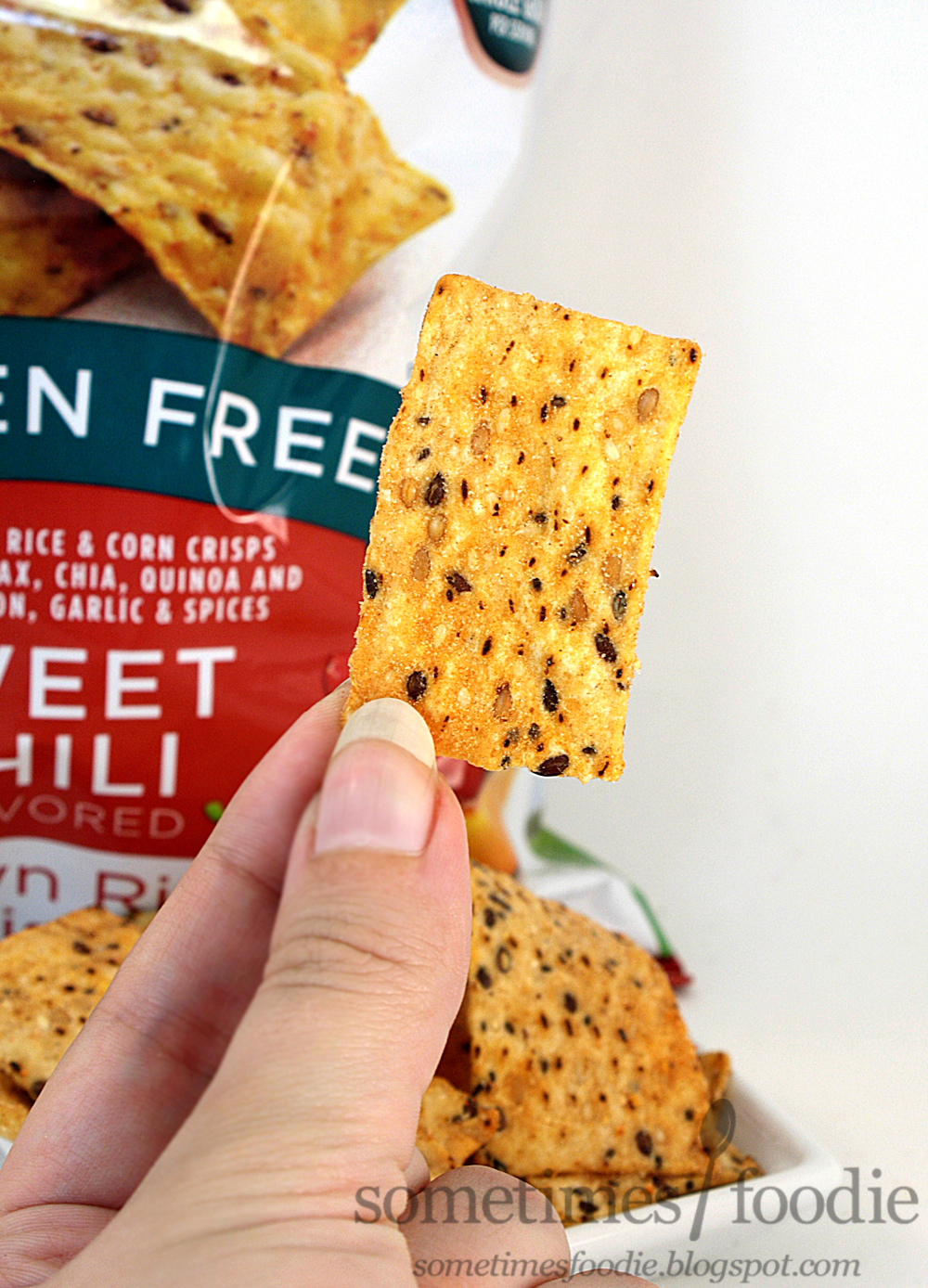 Sometimes Foodie Live G Free Sweet Chili Brown Rice Crisps Aldi