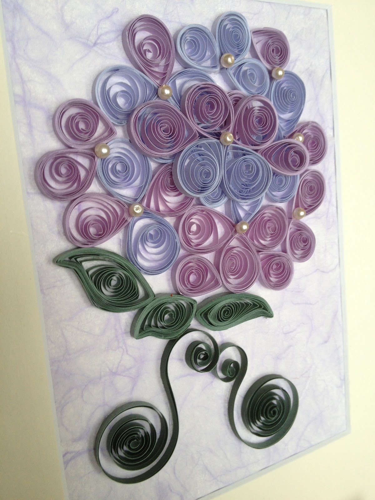 Quillfully Yours Quilled Hydrangeas