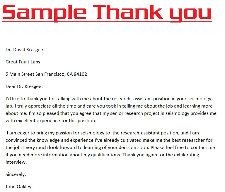college thank you letter