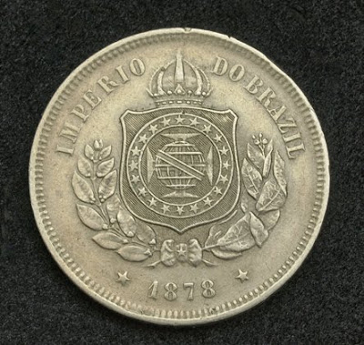 World Coins Brazil Empire Reis coin