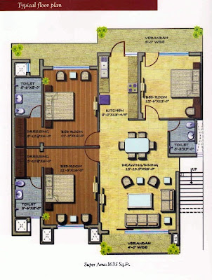 3bhk layout plan