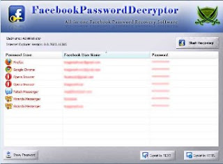Facebook Password Decryptor Facebook Password Decryptor programma