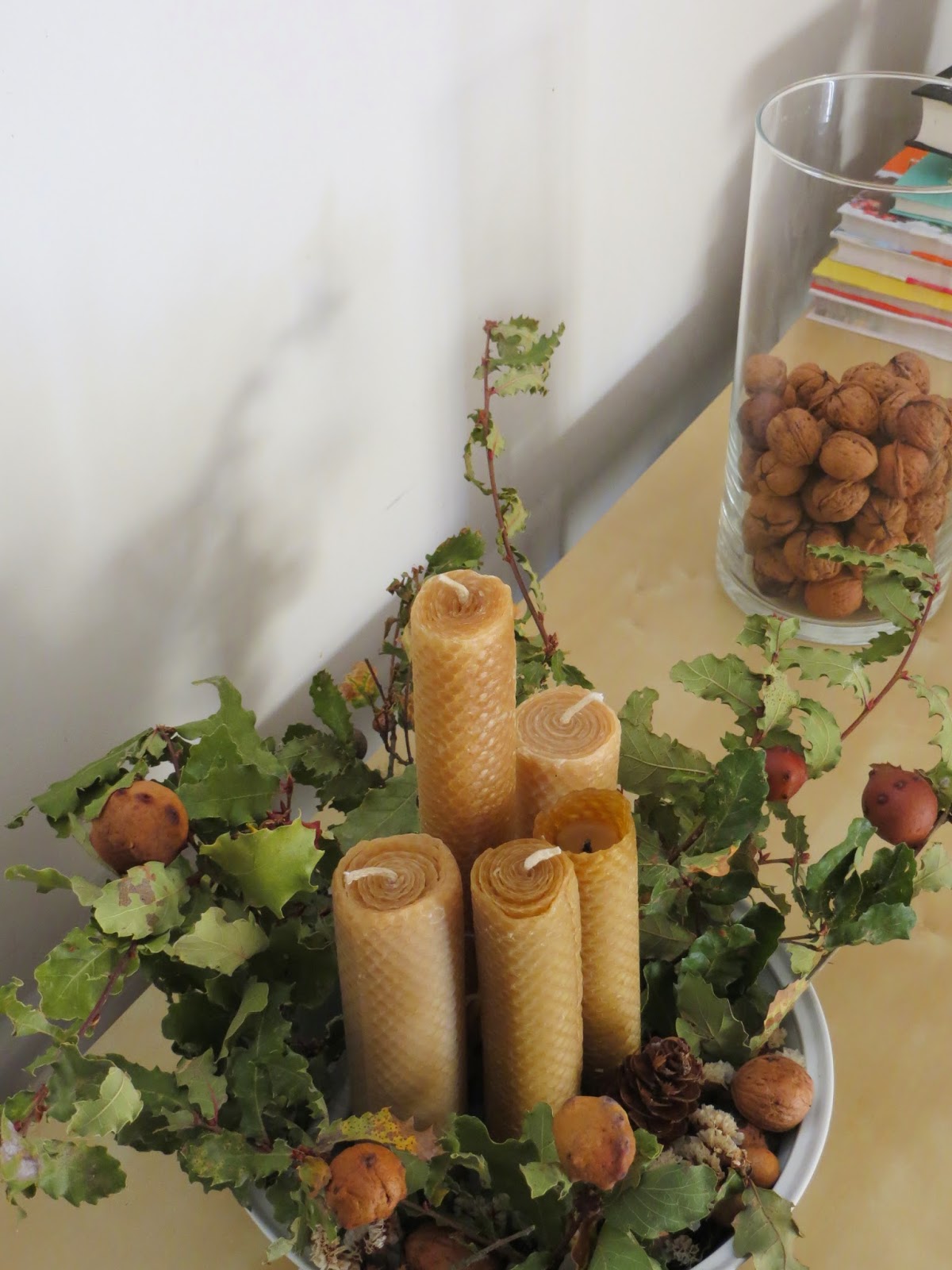 Fita de Vies Simple Natural Christmas Advent Candles