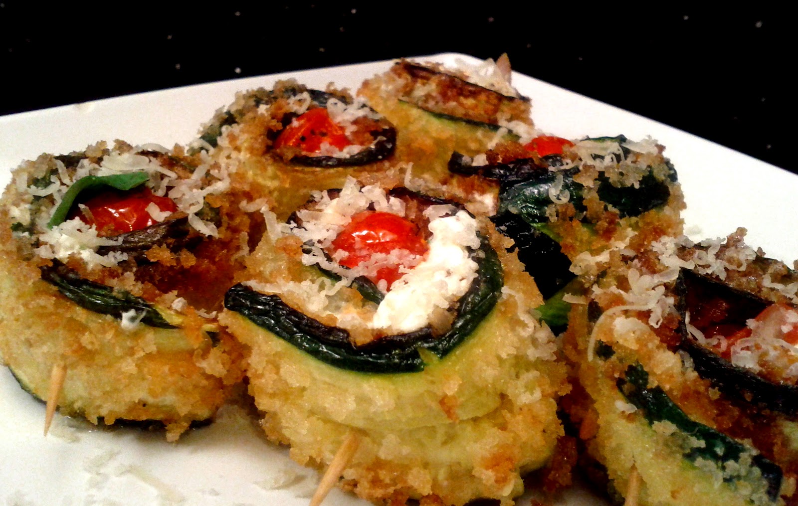 Vegetarian Hates Vegetables Panko Fried Zucchini Rollups