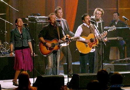 passion white flag featuring chris tomlin, matt redman, christy Nockels and david crowder singing live on stage