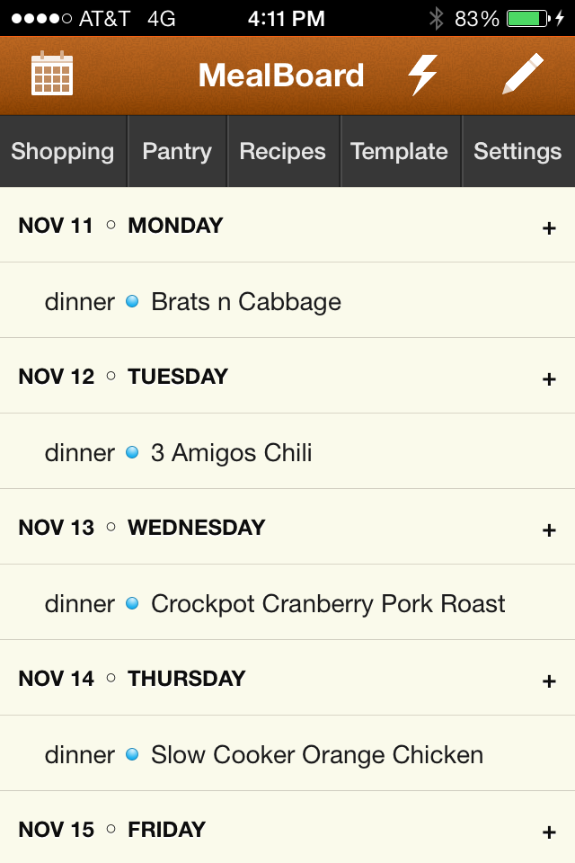 mealboard a cool new meal planning grocery shopping list producing app menu