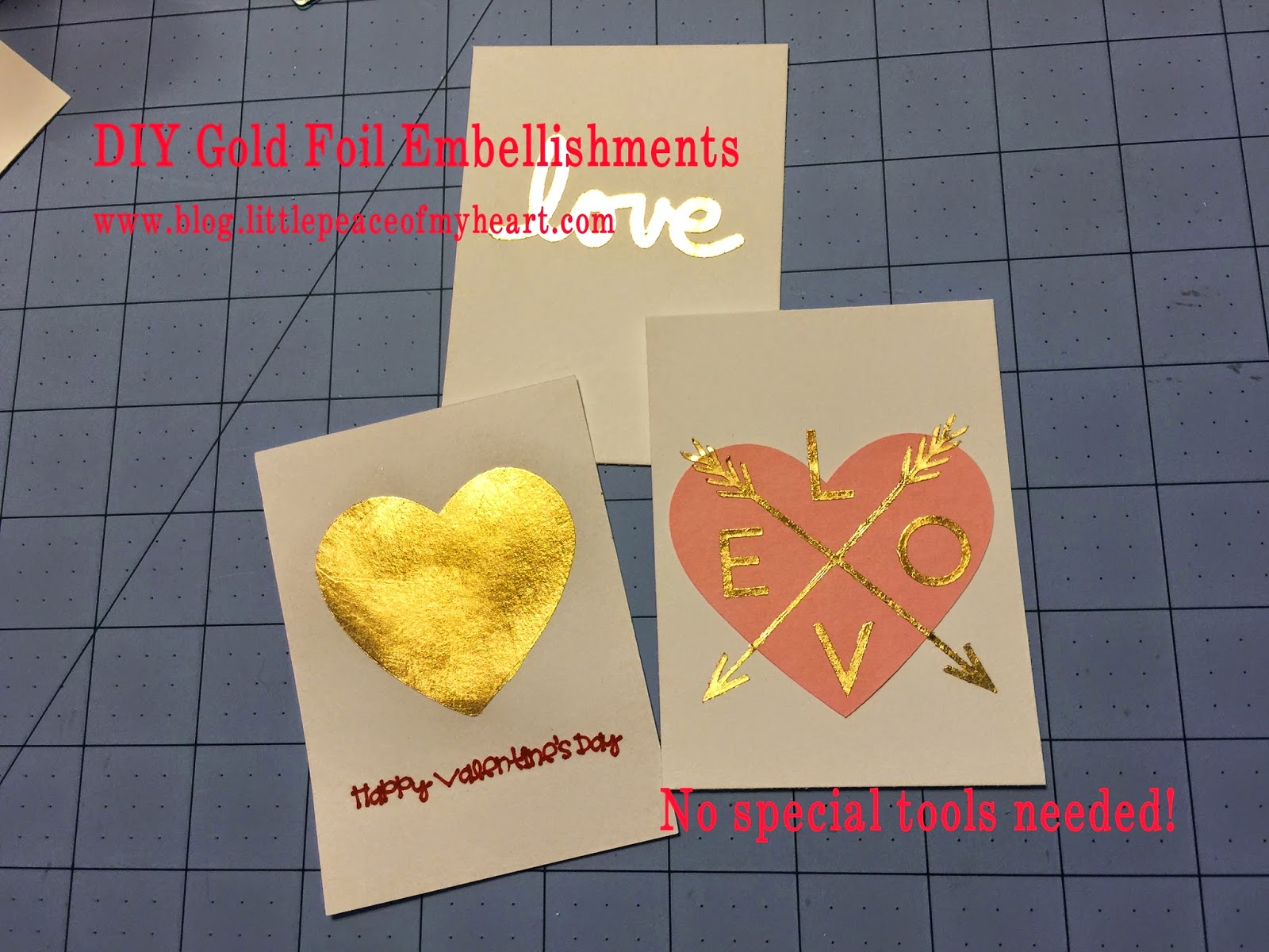 Little Peace of My Heart DIY Gold Foil Embellishments No special