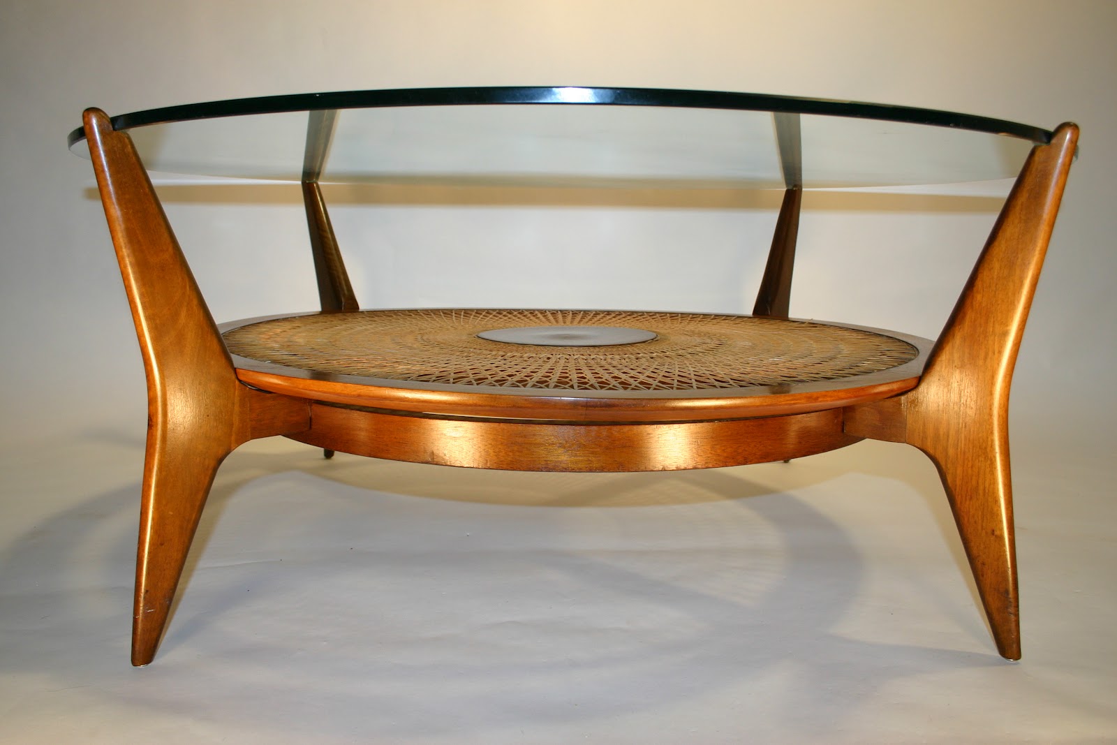 cercis Danish Walnut/Glass Coffee Table