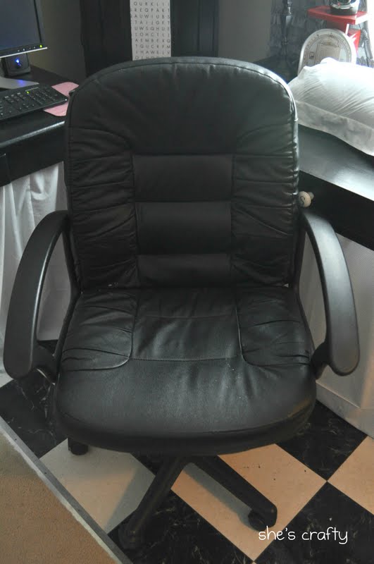 She's crafty recovered office chair