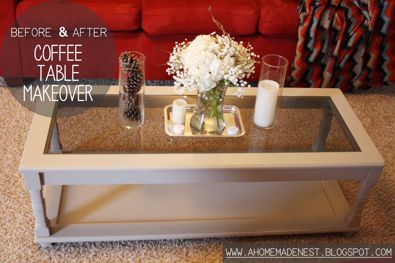 A Homemade Nest Coffee table makeover