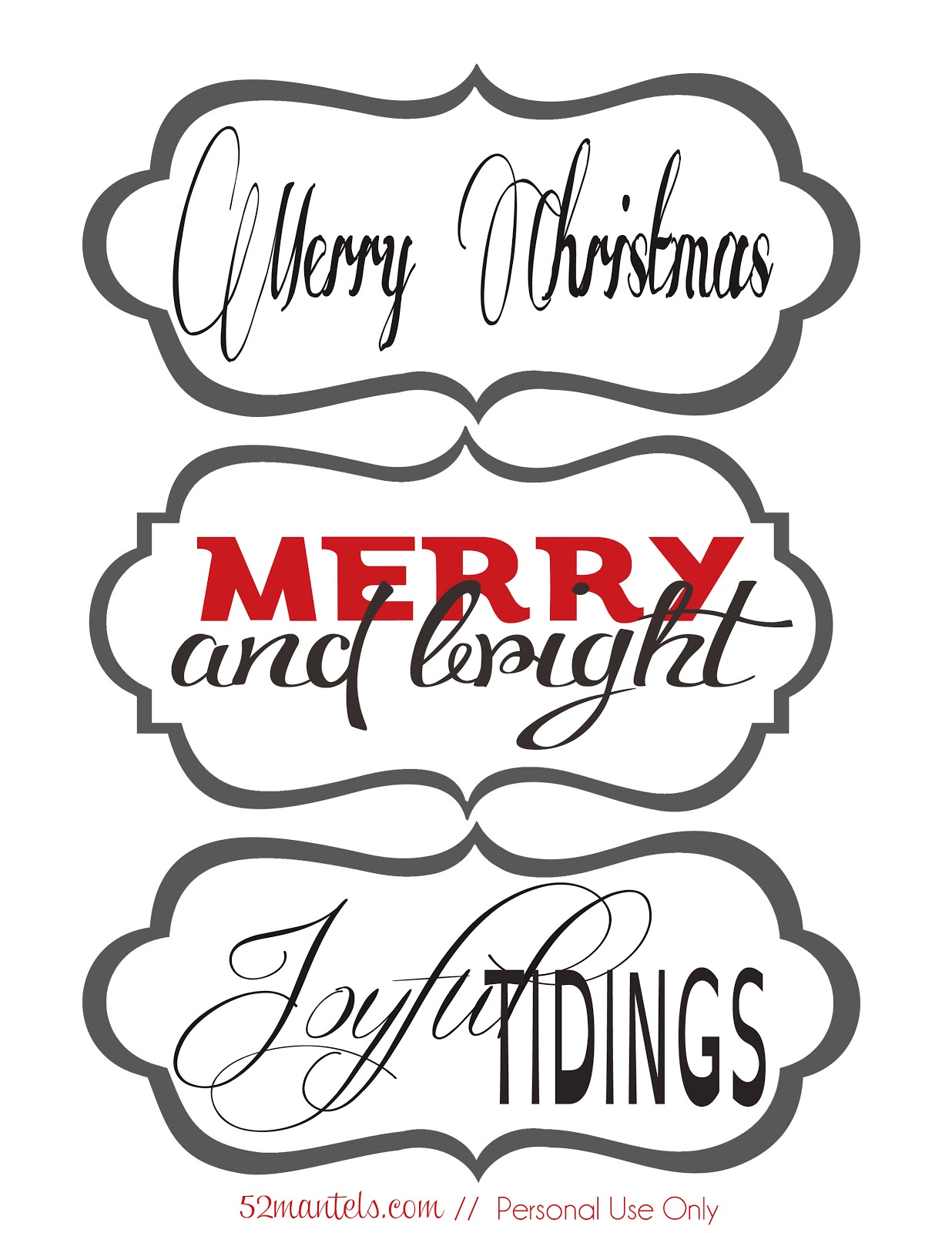 Free Printable Christmas Gift Tags Templates
