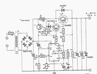 0 to 40V Lab Power Supply Circuit Diagram 