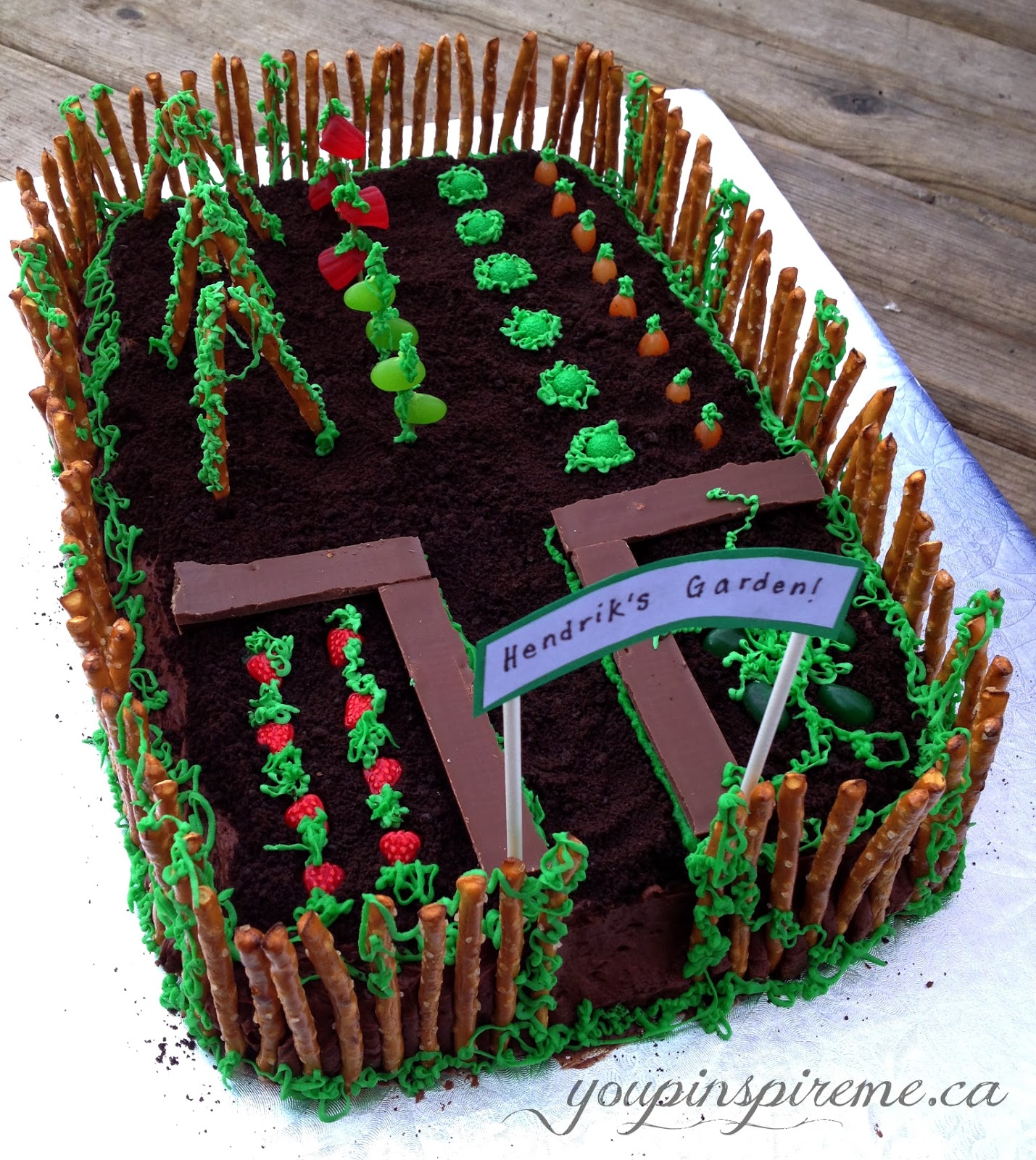 . You Pinspire Me . Garden Theme Birthday Cake