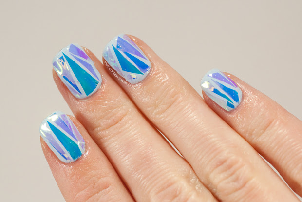 shattered glass nail art