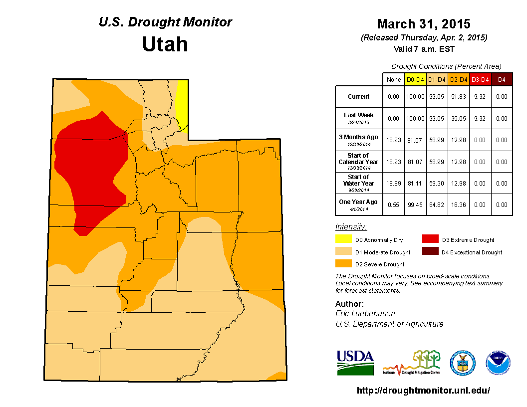 New Utah Gardener Utah Drought Update April 2015