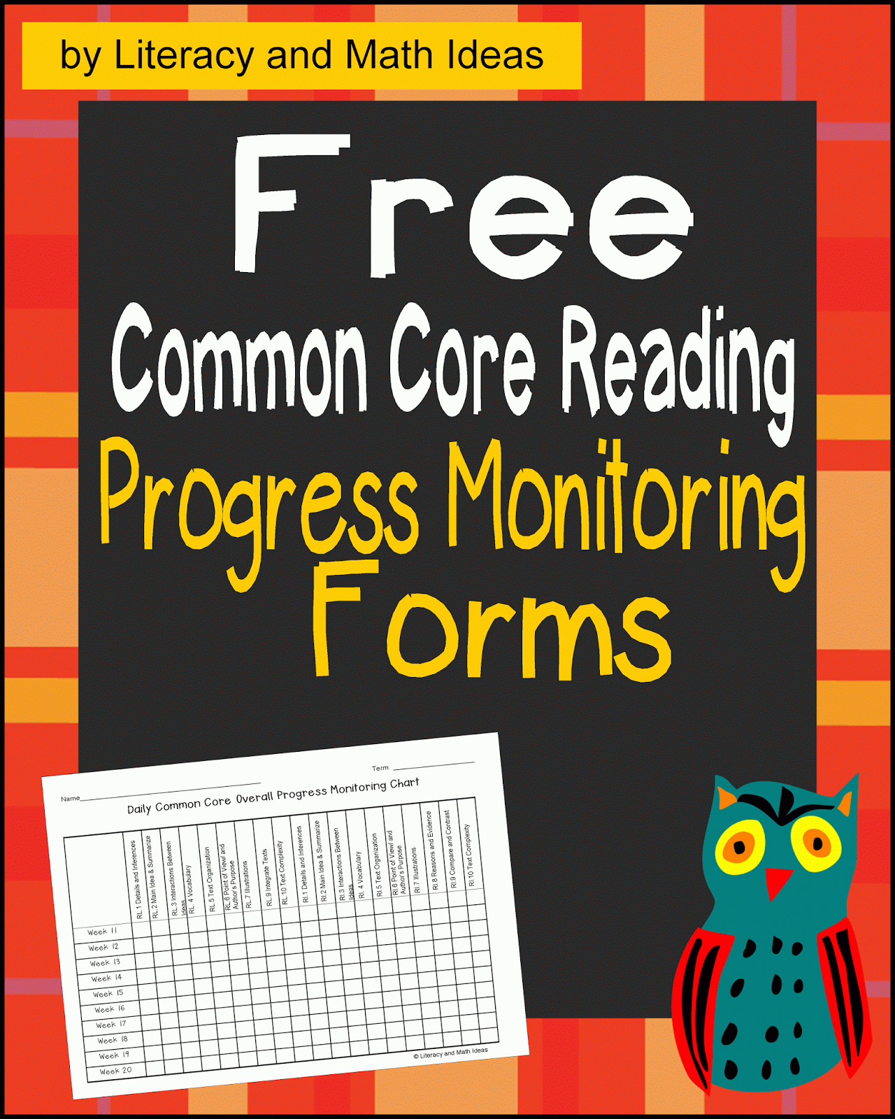 Math Progress Monitoring Chart