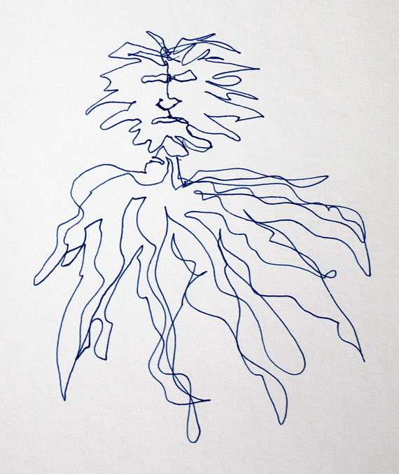 Line Drawing Monster : Projects semi blind contour continuous line drawing