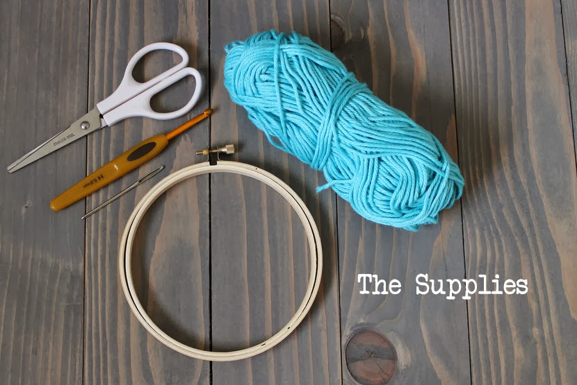 Crochet Around Embroidery Hoop - Tutorial