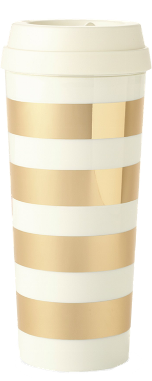 kate spade new york gold stripe thermal mug