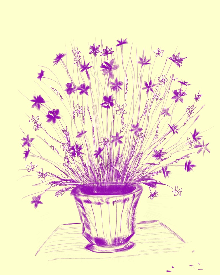 Different from another drawing black and white drawings of flowers. Different from another drawing