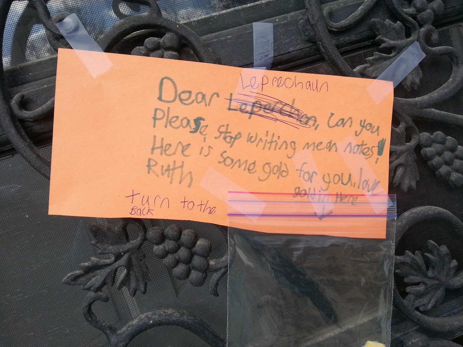 From Ruthie to the leprechaun Leprechaun Traps are a Thing?