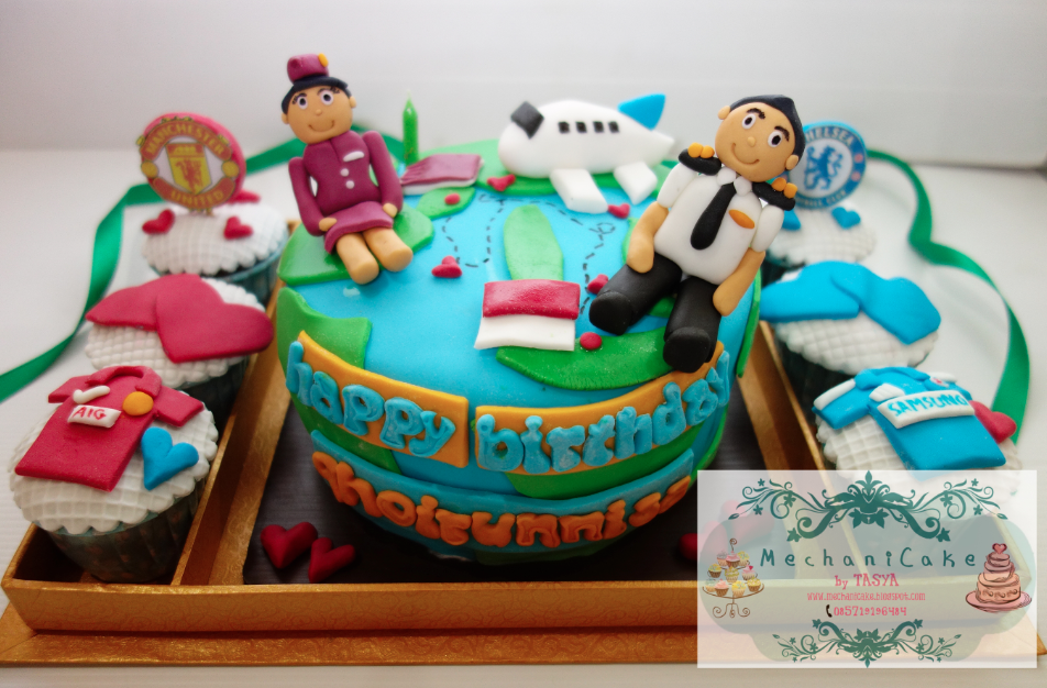 mechanicake ldr pilot pramugari cake cupcake set mechanicake ldr pilot pramugari cake cupcake set