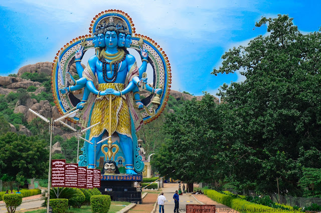 large siva statue near bhongir fort Surendrapuri