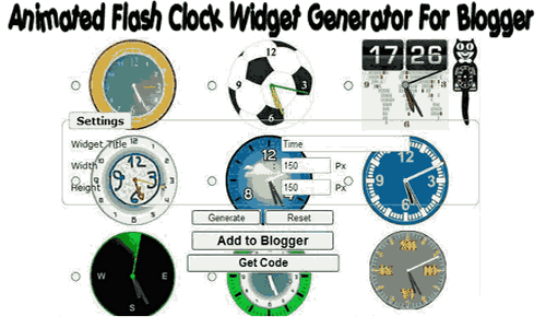 How To Add Animated Flash Clock To Your Blogger Blog