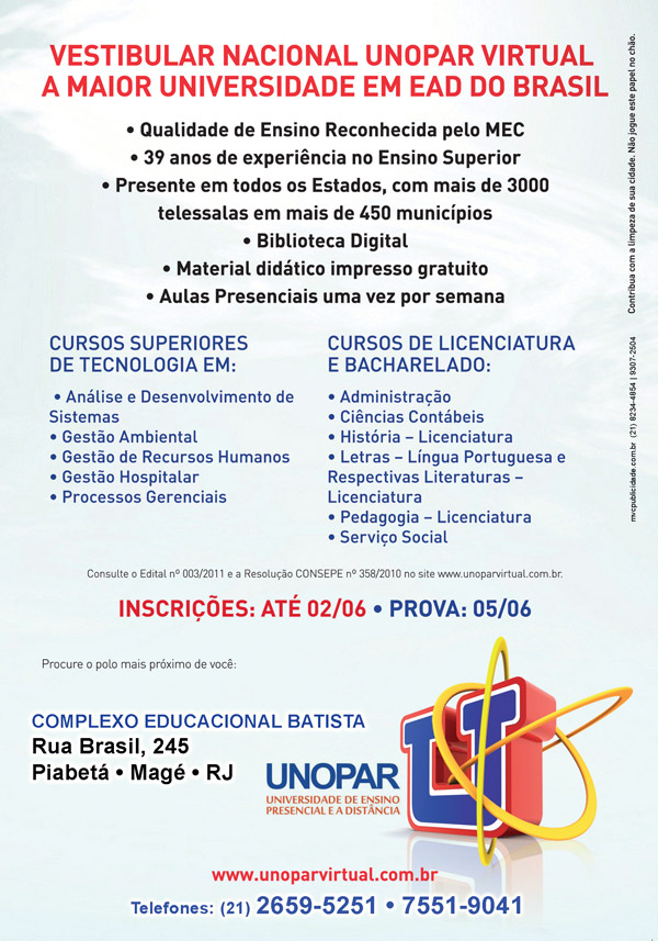 Cursos na unopar