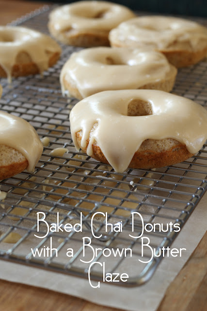 Baked Chai Donuts with a Brown Butter Glaze | sweetpeasandsaffron.com