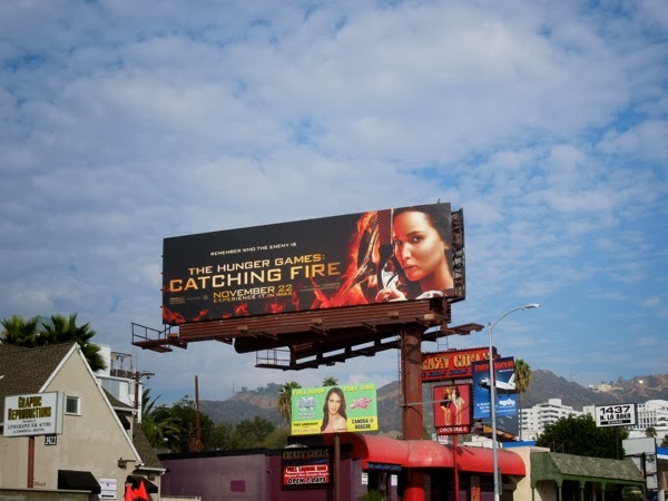The Hunger Games: Catching Fire billboard La Brea Avenue Hunger Games 2 Catching Fire billboard