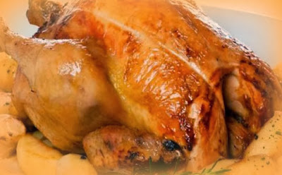 Pollo relleno con almendras Pollo relleno con almendras
