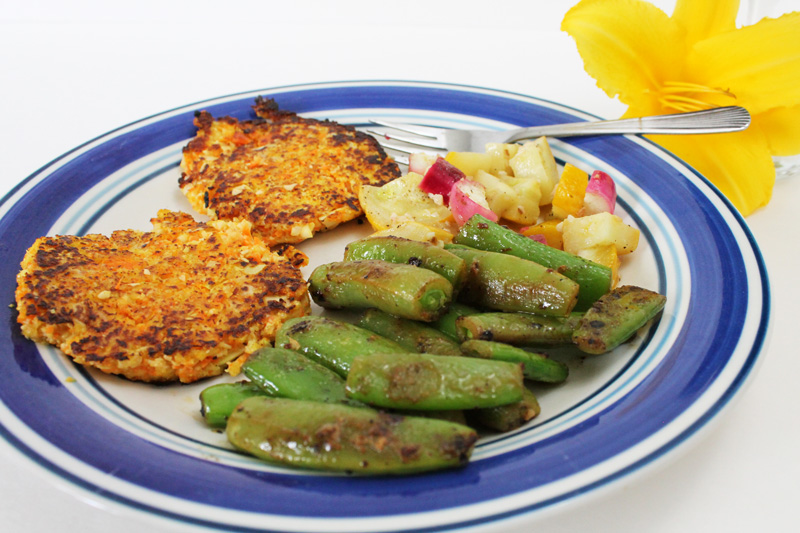 kholrabi carrot fritters