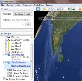 Cara Mengetahui Posisi Gempa Dengan Google Earth