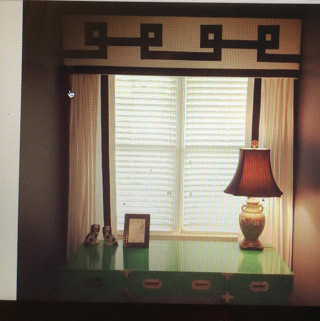 Pam Morris Sews Greek Key Valances