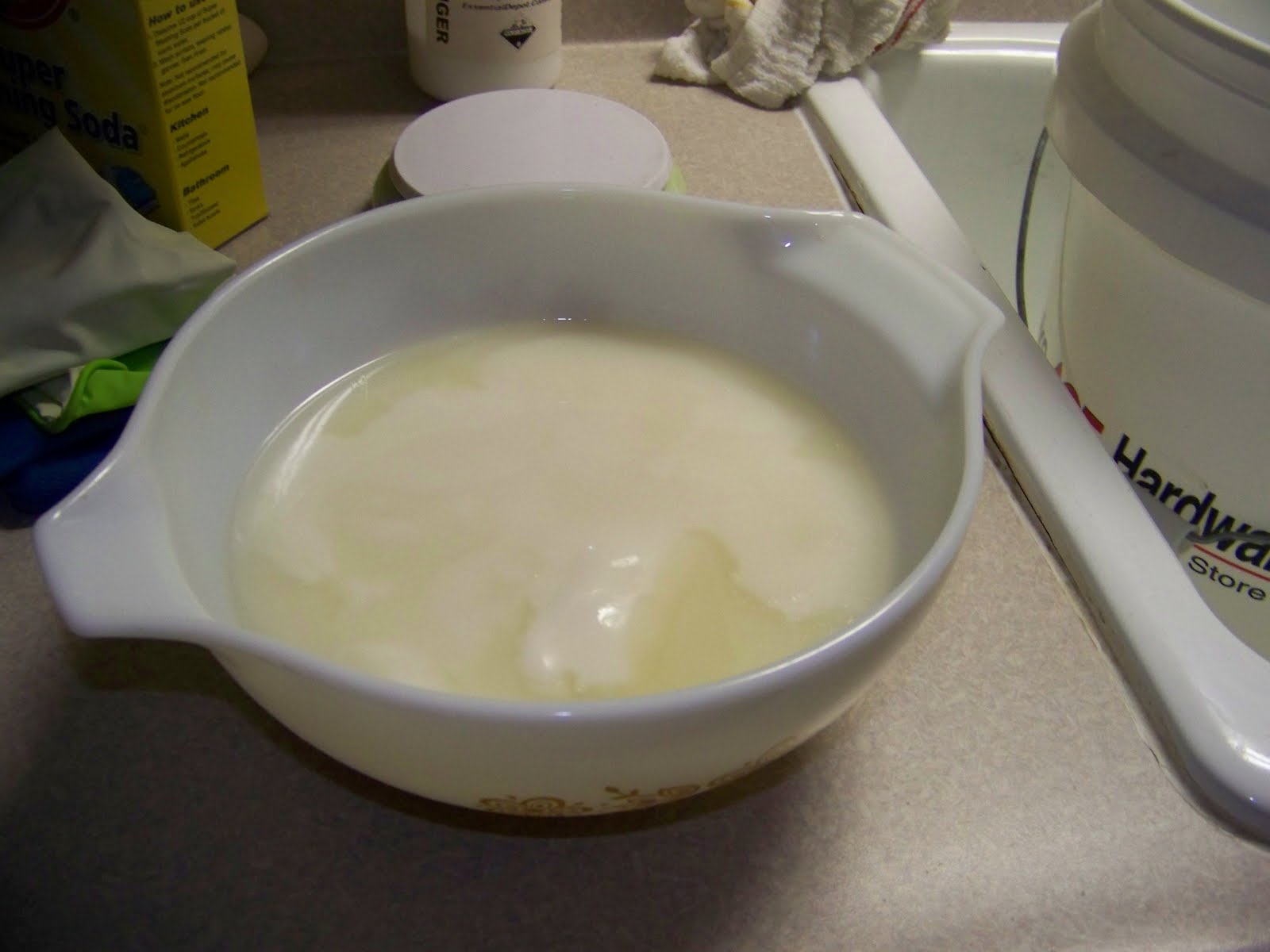 Hickery Holler Farm Homemade Liquid Lard and Lye Laundry Soap.