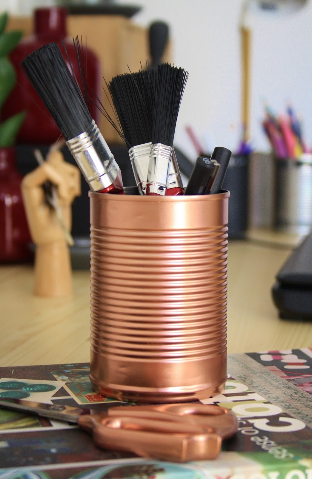 DIY Copper tins and Scissors STYLE SPACE AND STUFF