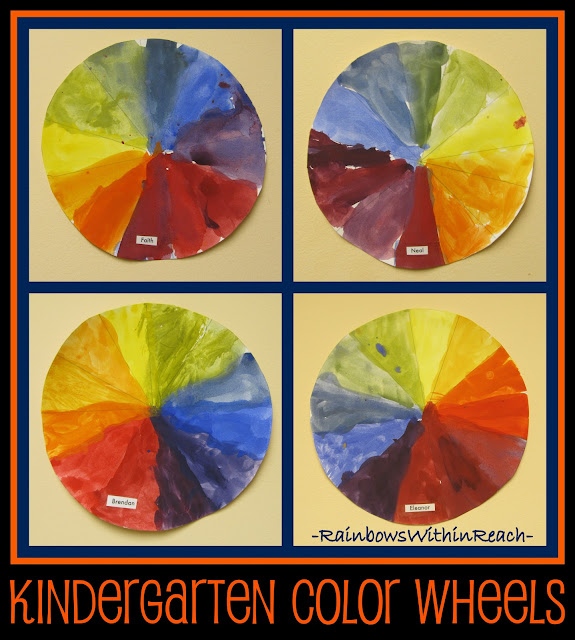 Kindergarten Color Wheels on the Bulletin Board via RainbowsWithinReach photo of: Kindergarten Color Wheels on the Bulletin Board via RainbowsWithinReach