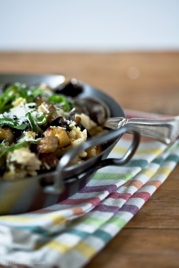 Auberginen Zitronen Risotto rezept lecker