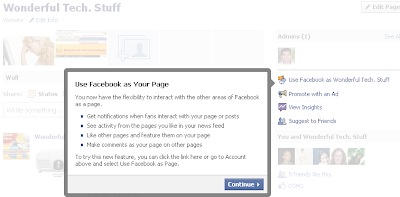 Use Facebook as Your Page