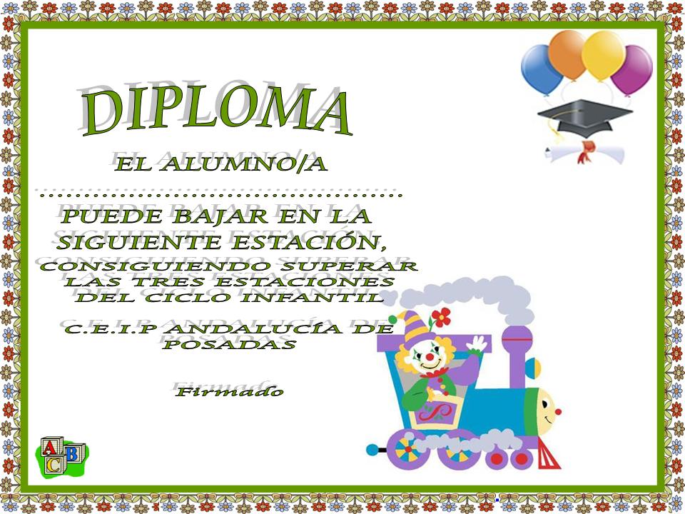 diploma infantil