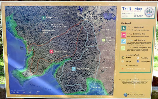 Trail Map Armand Bayou Nature Center trail map.