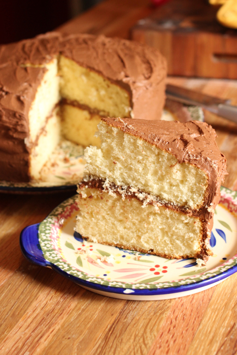 Old Fashioned Yellow Cake With Chocolate Fudge Icing Old Fashioned Yellow Cake With Chocolate Fudge Icing
