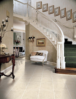 A tile entryway floor is easy to clean, durable and beautiful.