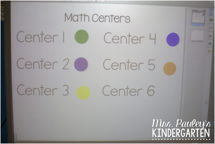 Center Rotation Chart Smartboard