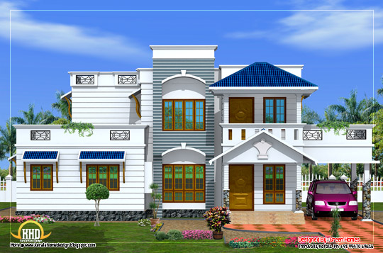 Duplex house elevation - 204 square meters (2200 Sq. Ft.) - February 2012